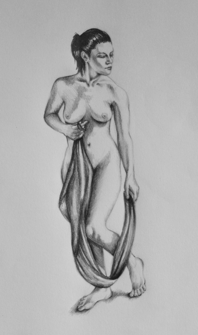 Nude With Shawl